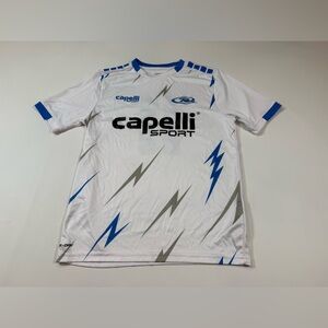 Capelli Rush soccer jersey white #11 boys size medium 10-12